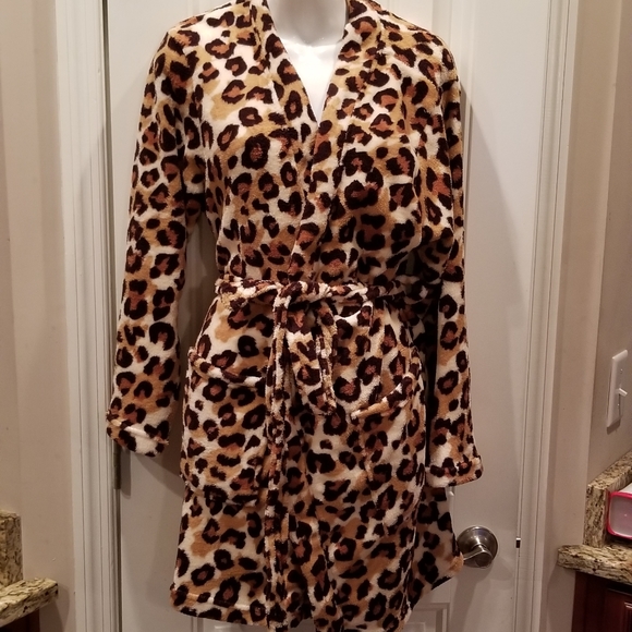 PJ Couture Leopard Cheetah Print Robe Sz S… - Picture 2 of 8